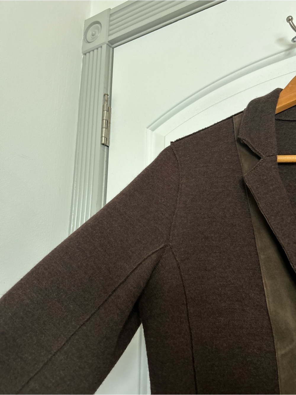 Eileen Fisher Wool Blend Jacket Lamb Trim Size S Chic Preppy Cottagecore Fall - Picture 3 of 12